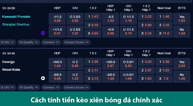 Hướng dẫn cách tính tiền kèo xiên bóng đá dễ hiểu nhất cho cược thủ